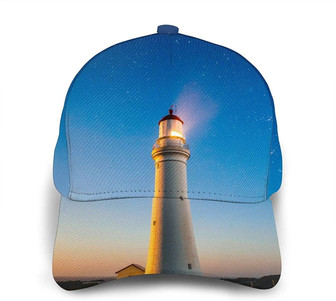 Lighthouse Under Starry Night Sky Classic Baseball Cap Adjustable Twill Sports Dad Hats for Unisex Hat - Thegiftio UK