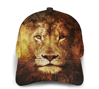 Lion Print Casual Baseball Cap Adjustable Twill Sports Dad Hats for Unisex Hat - Thegiftio UK