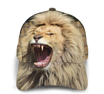 Lion Print Classic Baseball Cap Adjustable Twill Sports Dad Hats for Unisex Hat - Thegiftio UK