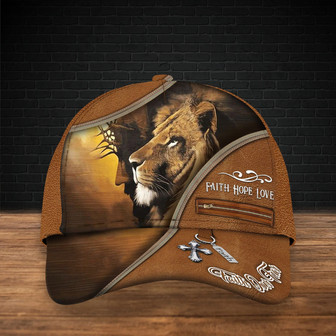 Lion Of Judah Jesus Faith Over Fear Hat Faith Hope Love Christian Merchandise Gift Ideas Hat Classic Cap Hat - Thegiftio