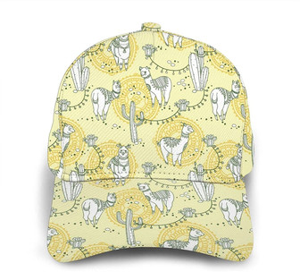 Llama Print Casual Baseball Cap Adjustable Twill Sports Dad Hats for Unisex Hat - Thegiftio