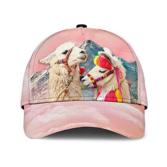 Llama Pink View Classic Cap Unisex Hat, Cap For Summer, Human Cap, Trending Cap, American Cap Hat - Thegiftio UK