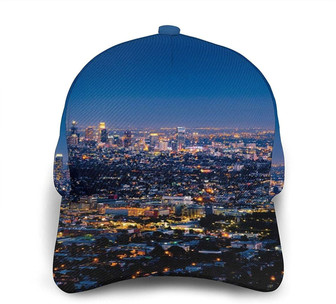 Los Angeles Skyline Classic Baseball Cap Adjustable Twill Sports Dad Hats for Unisex Hat - Thegiftio UK