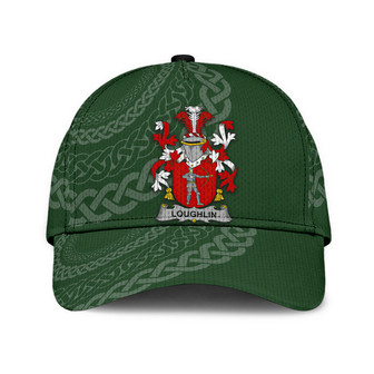 Loughlin Coat Of Arms Irish Family Crest St Patrick's Day Hat Classic Cap Hat - Thegiftio UK