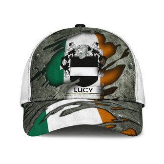 Lucy Coat Of Arms Irish Family Crest Hat Classic Cap Hat - Thegiftio UK
