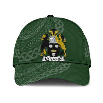 Lyndon Coat Of Arms Irish Family Crest St Patrick's Day Hat Classic Cap Hat - Thegiftio UK