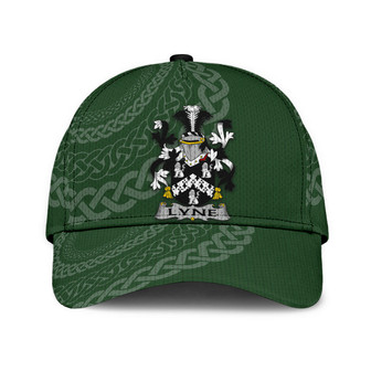 Lyne Coat Of Arms Irish Family Crest St Patrick's Day Hat Classic Cap Hat - Thegiftio UK