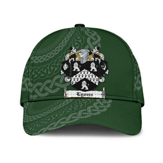Lyons Coat Of Arms Irish Family Crest St Patrick's Day Hat Classic Cap Hat - Thegiftio UK