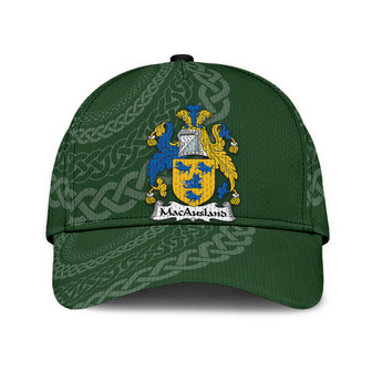 Macausland Coat Of Arms Irish Family Crest St Patrick's Day Hat Classic Cap Hat - Thegiftio UK