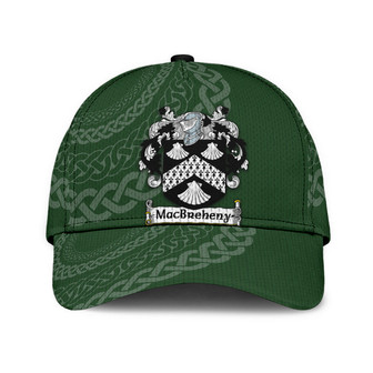 Macbreheny Coat Of Arms Irish Family Crest St Patrick's Day Hat Classic Cap Hat - Thegiftio UK