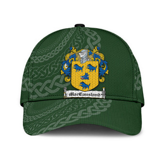 Maccausland Coat Of Arms Irish Family Crest St Patrick's Day Hat Classic Cap Hat - Thegiftio UK