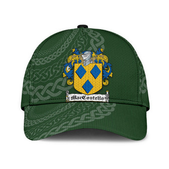 Maccostello Coat Of Arms Irish Family Crest St Patrick's Day Hat Classic Cap Hat - Thegiftio UK