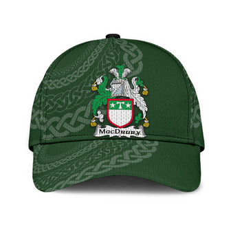 Macdrury Coat Of Arms Irish Family Crest St Patrick's Day Hat Classic Cap Hat - Thegiftio UK