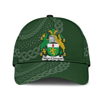 Macginnis Coat Of Arms Irish Family Crest St Patrick's Day Hat Classic Cap Hat - Thegiftio UK