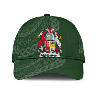 Macgraw Coat Of Arms Irish Family Crest St Patrick's Day Hat Classic Cap Hat - Thegiftio