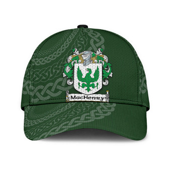 Machenry Coat Of Arms Irish Family Crest St Patrick's Day Hat Classic Cap Hat - Thegiftio UK