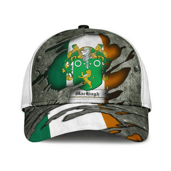 Machugh Coat Of Arms Irish Family Crest Hat Classic Cap Hat - Thegiftio UK