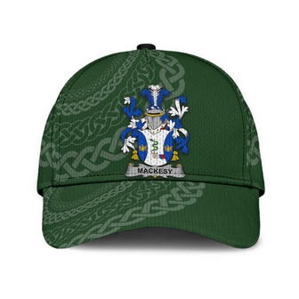 Mackesy Coat Of Arms Irish Family Crest St Patrick's Day Hat Classic Cap Hat - Thegiftio UK