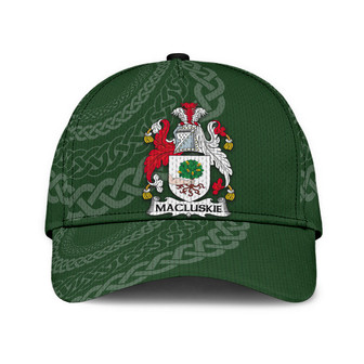 Macluskie Coat Of Arms Irish Family Crest St Patrick's Day Hat Classic Cap Hat - Thegiftio UK