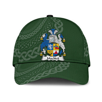 Macneil Coat Of Arms Irish Family Crest St Patrick's Day Hat Classic Cap Hat - Thegiftio UK