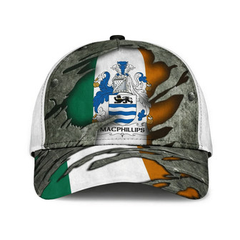 Macphillips Coat Of Arms Irish Family Crest Hat Classic Cap Hat - Thegiftio UK