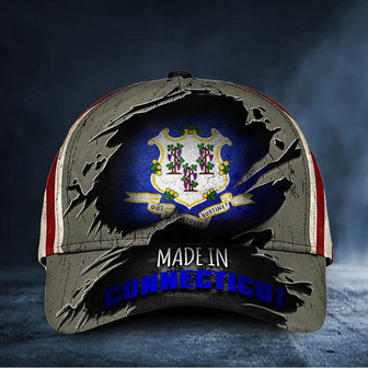 Made In Connecticut Hat Vintage Connecticut Flag Cap Patriotic Gifts For Veteran Hat Classic Cap Hat - Thegiftio UK