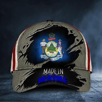 Made In Maine Hat Patriotic Maine Flag Cap Pride Maine Merch Hat - Thegiftio UK