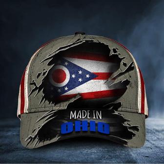 Made In Ohio Hat Patriotic US Flag Baseball Cap Proud Ohio Merchandise Hat - Thegiftio UK
