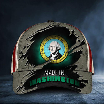 Made In Washington Hat The Seal Of The State Of Washington 1889 Cap Patriotic Gifts Hat - Thegiftio UK