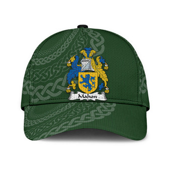 Mahon Coat Of Arms Irish Family Crest St Patrick's Day Hat Classic Cap Hat - Thegiftio UK