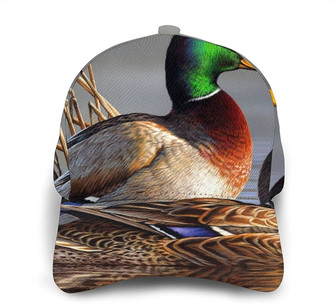 Mallard Duck Print Casual Baseball Cap Adjustable Twill Sports Dad Hats for Unisex Hat - Thegiftio UK