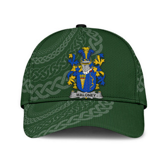 Maloney Coat Of Arms Irish Family Crest St Patrick's Day Hat Classic Cap Hat - Thegiftio UK