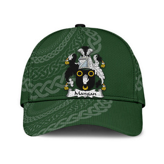 Mangan Coat Of Arms Irish Family Crest St Patrick's Day Hat Classic Cap Hat - Thegiftio UK