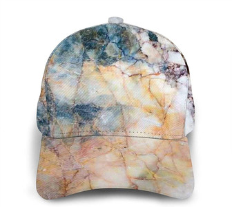 Marble Print Classic Baseball Cap Adjustable Twill Sports Dad Hats for Unisex Hat - Thegiftio UK