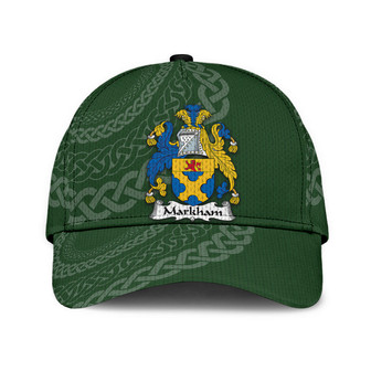 Markham Coat Of Arms Irish Family Crest St Patrick's Day Hat Classic Cap Hat - Thegiftio UK