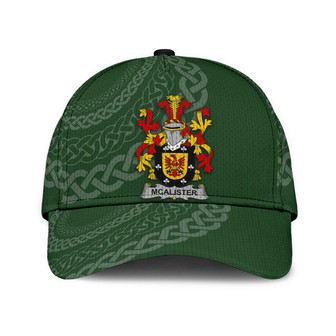 Mcalister Coat Of Arms Irish Family Crest St Patrick's Day Hat Classic Cap Hat - Thegiftio UK