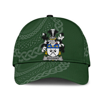 Mccourt Coat Of Arms Irish Family Crest St Patrick's Day Hat Classic Cap Hat - Thegiftio UK