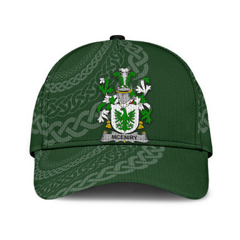 Mceniry Coat Of Arms Irish Family Crest St Patrick's Day Hat Classic Cap Hat - Thegiftio UK