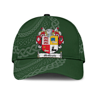 Mcgrath Coat Of Arms Irish Family Crest St Patrick's Day Hat Classic Cap Hat - Thegiftio UK