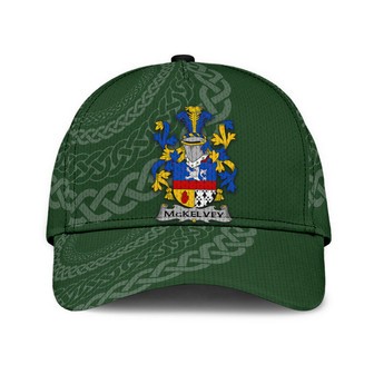 Mckelvey Coat Of Arms Irish Family Crest St Patrick's Day Hat Classic Cap Hat - Thegiftio UK