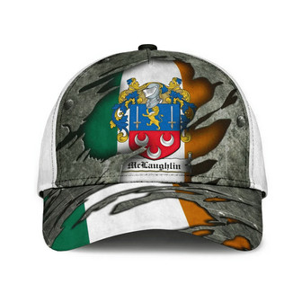 Mclaughlin Coat Of Arms Irish Family Crest Hat Classic Cap Hat - Thegiftio UK
