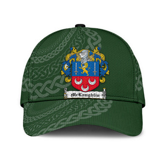 Mclaughlin Coat Of Arms Irish Family Crest St Patrick's Day Hat Classic Cap Hat - Thegiftio UK