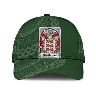 Mcmahon Coat Of Arms Irish Family Crest St Patrick's Day Hat Classic Cap Hat - Thegiftio UK