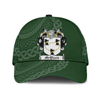 Mcquaid Coat Of Arms Irish Family Crest St Patrick's Day Hat Classic Cap Hat - Thegiftio UK