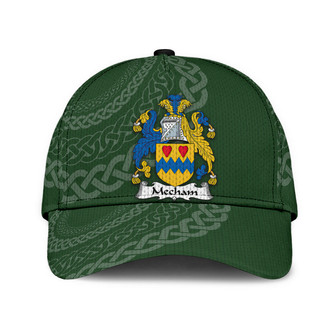Mecham Coat Of Arms Irish Family Crest St Patrick's Day Hat Classic Cap Hat - Thegiftio UK