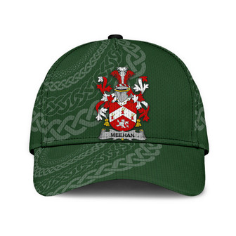 Meehan Coat Of Arms Irish Family Crest St Patrick's Day Hat Classic Cap Hat - Thegiftio UK