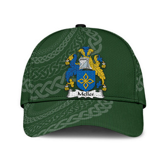 Meller Coat Of Arms Irish Family Crest St Patrick's Day Hat Classic Cap Hat - Thegiftio UK
