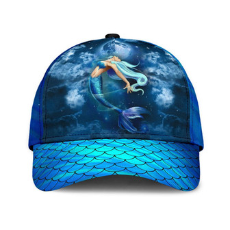 Mermaid Blue Classic Cap Mermaid Trucker Hat Mermaid Party Cap Personalized Caps For Men Hat - Thegiftio UK