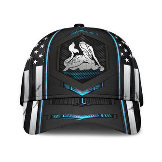 Mermaid Hologram Flag Carbon Classic Cap Human Cap Unisex Hat, Classical Cap Hat - Thegiftio UK