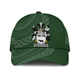 Metcalfe Coat Of Arms Irish Family Crest St Patrick's Day Hat Classic Cap Hat - Thegiftio UK